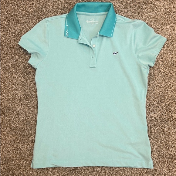 Vineyard Vines Tops - Vineyard Vines Aqua Polo Shirt